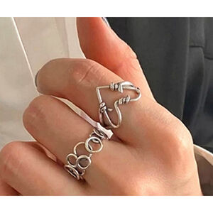 NEW Women’s Barbwire‎ Heart 925 Sterling Silver Ring, Adjustable